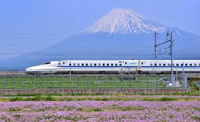 Mount Fuji with cherry blossoms in spring